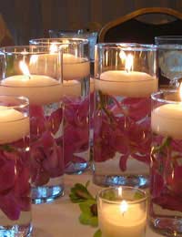 Wedding Guests Lighting Flowers Decor