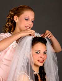 Wedding veil hairpiece tiara comb 